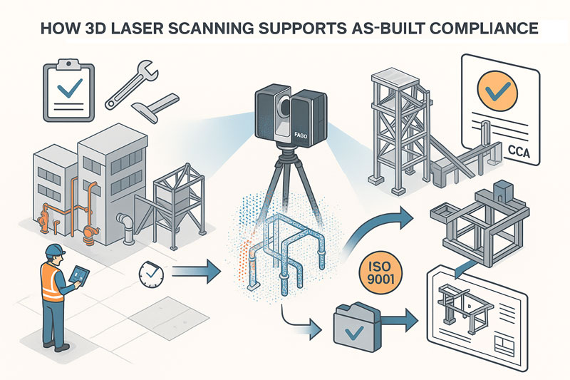illustration of 3d scanning and building code of australia