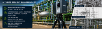 3D laser scanning in Emerald Queensland showing industrial plant, LiDAR point cloud data, CAD modelling and engineering drawings