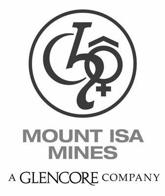 Mount Isa Mines logo featuring an abstract circular symbol above the text ‘Mount Isa Mines’ and the phrase ‘A Glencore Company