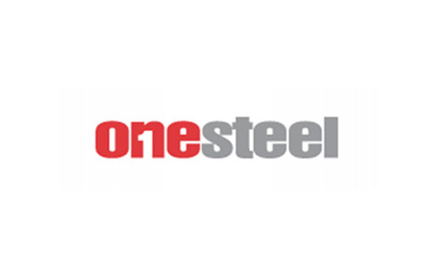 Onesteel logo with the word ‘one’ in red and ‘steel’ in grey lowercase lettering
