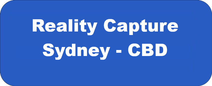 Blue banner graphic displaying the text "Reality Capture Sydney - CBD" in large white lettering, representing engineering-led reality capture, LiDAR scanning and digital engineering services within Sydney CBD commercial buildings and infrastructure.