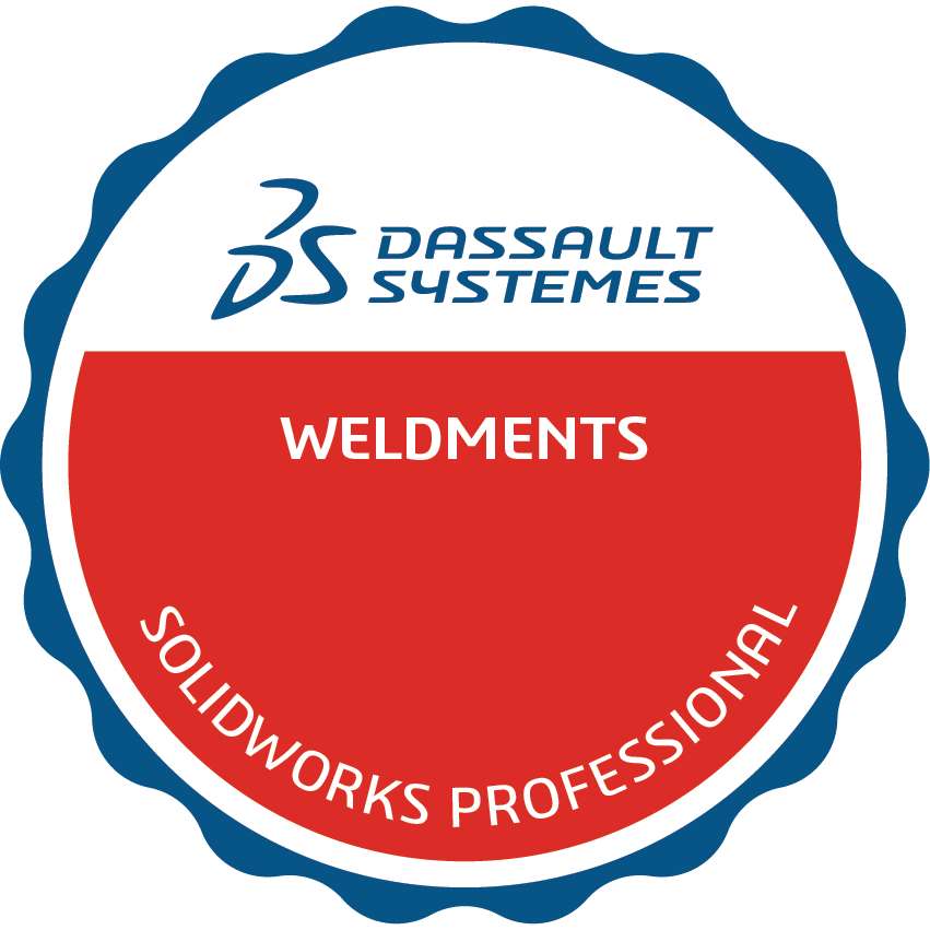 Dassault Systรจmes SolidWorks Professional Weldments certification badge