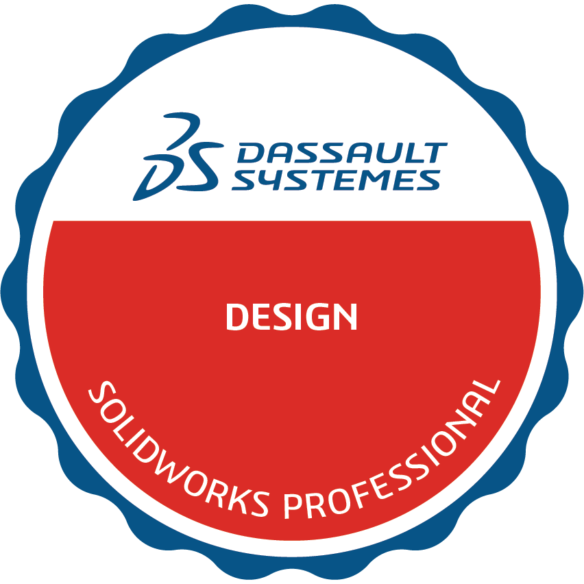 SOLIDWORKS Professional Design certification badge by Dassault Systรจmes
