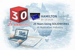 Engineering-led SolidWorks drafting in Australia with 25 years of Hamilton By Design experience