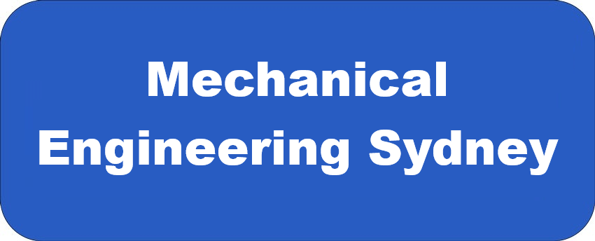 Mechanical Engineering Sydney banner with white text on a blue background representing Hamilton By Design's mechanical engineering services in Sydney.