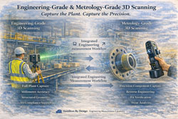 Engineering-grade and metrology-grade 3D scanning in an industrial plant environment.