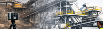 Mining and industrial facility transformed from laser scan data into an accurate 3D CAD engineering model.
