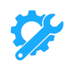 Blue Gear and Spanner icon