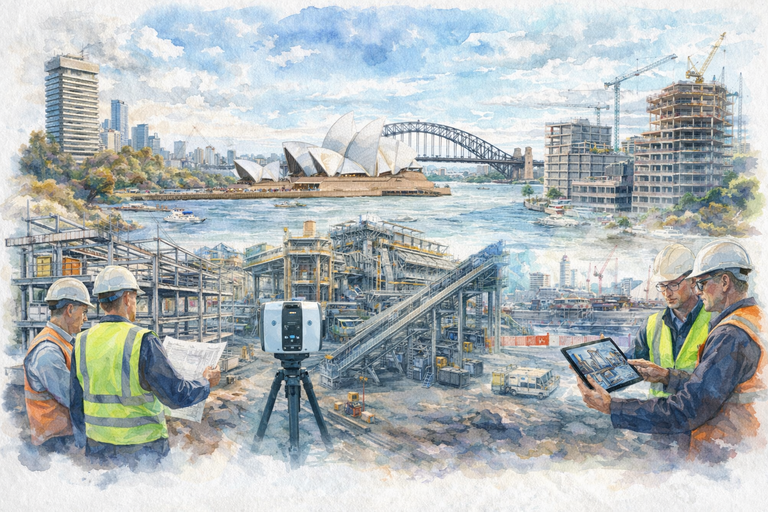 Reality capture Sydney showing LiDAR scanning across industrial, construction and infrastructure environments