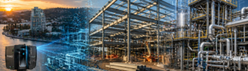 Engineering-led 3D laser scanning across the Central Coast showing LiDAR point cloud capture transitioning into steel frame construction and industrial mechanical design