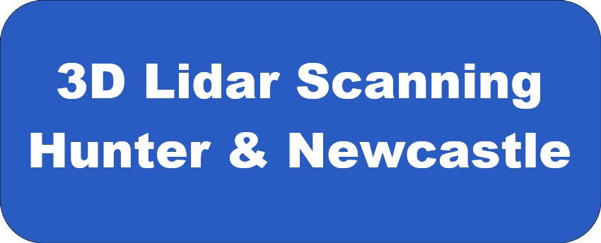 3D LiDAR Scanning Hunter & Newcastle banner with white text on a blue background promoting engineering-grade laser scanning services for industrial, mining and infrastructure projects across the Hunter Valley and Newcastle region.
