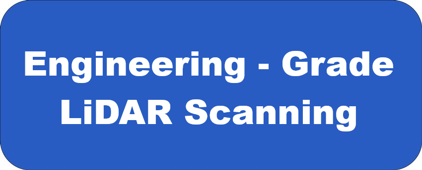 Engineering-Grade LiDAR Scanning title graphic featuring bold white text on a blue rounded rectangle background.