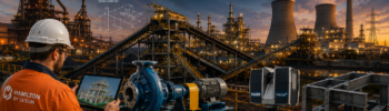 Mechanical engineer performing plant inspection at a Newcastle industrial facility with pumps, conveyors, steel making infrastructure, CHPP operations and power generation assets across the Hunter Valley.