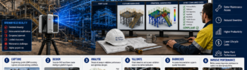 Engineering-grade Scan-to-CAD reverse engineering workflow converting existing industrial equipment into CAD models and fabrication-ready drawings.