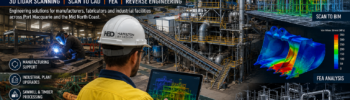Port Macquarie manufacturing and industrial engineering services featuring 3D LiDAR scanning, Scan to BIM, FEA analysis, fabrication support and industrial plant upgrades by Hamilton By Design.