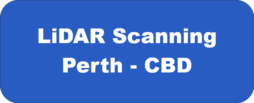 LiDAR Scanning Perth CBD title graphic with white text on a blue background promoting terrestrial LiDAR scanning and reality capture services in Perth's central business district.