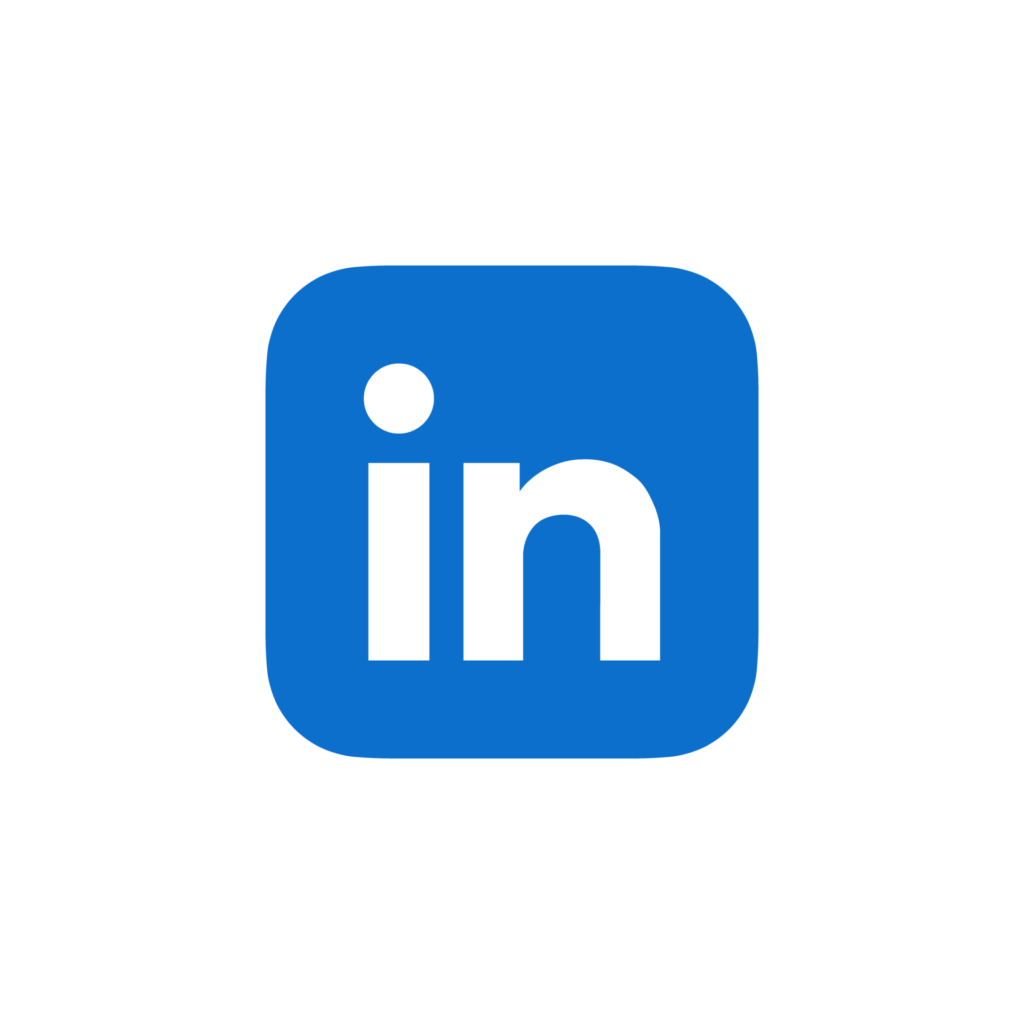 LinkedIn logo featuring the white "in" symbol on a blue square background.