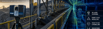Mine conveyor gallery scanning in the Hunter Valley NSW using engineering-grade LiDAR and point-cloud modelling