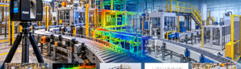 Hamilton By Design 3D LiDAR scanning of a manufacturing production line, showing point cloud data, CAD modelling, engineering drawings and equipment upgrades.